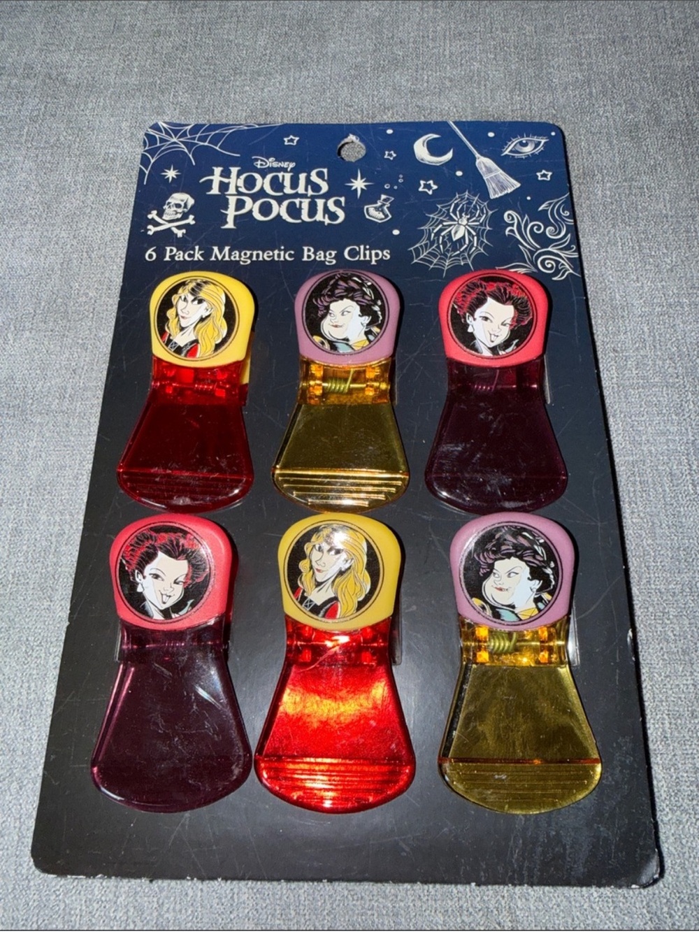 Disney Hocus Pocus Magnetic Bag Clips - 6 Pack Chip Clips